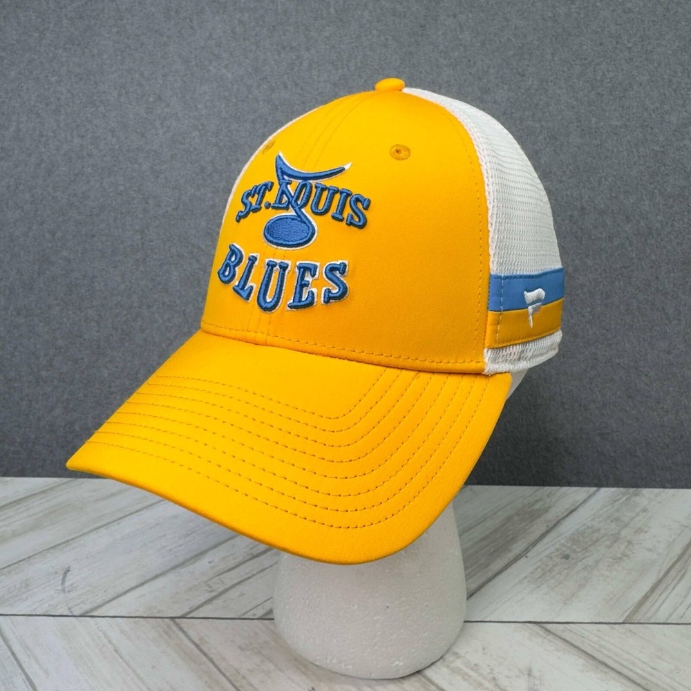 NEW St. Louis Blues NHL Special Edition Fanatics Adjustable Trucker Hat Yellow